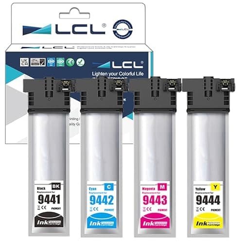 Image of LCL T9441 Compatible Ink Cartridge Replacement for Epson T9441 T9442 T9443 T9444 for Epson WorkForce Pro WF-C5210 WF-C5210DW WF-C5290 WF-C5290DW WF-C5710 WF-C5710DWF WF-C5790 WF-C5790DWF (4 Pack)