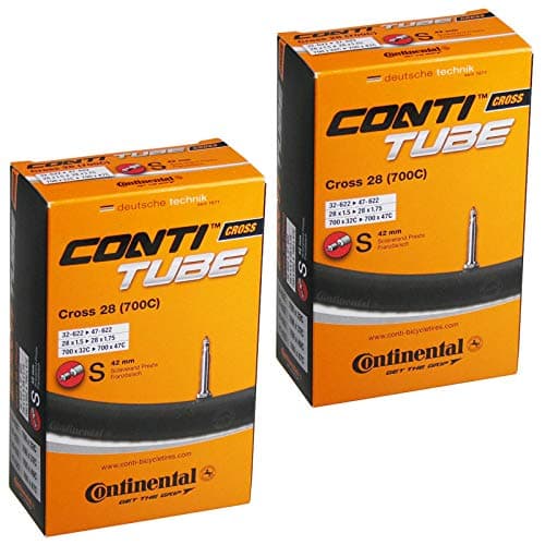 Image of Continental Cross 28 700 x 32-47c Bike Inner Tubes - Presta 42mm Valve (Pair)