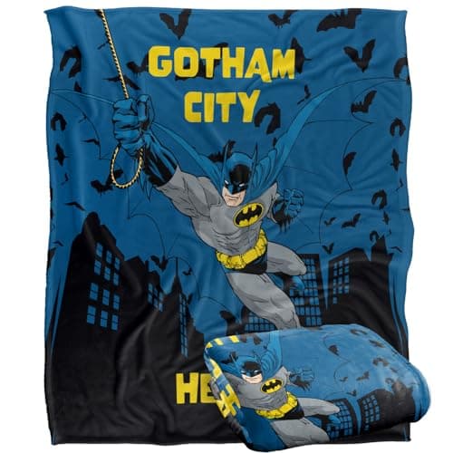 Image of BATMAN Blanket, 152 x 127 cm Gotham City Hero Silky Touch Super Soft Throw Blanket