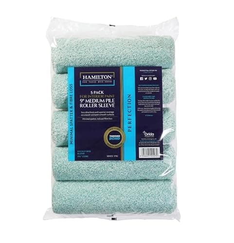 Image of 5 x 9" Hamilton Perfection Medium Pile Roller Sleeves 1.75" Core