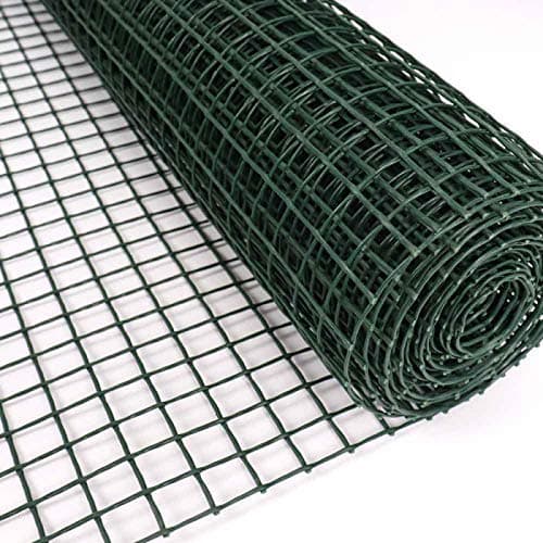 Image of Thrink 1m x 5m Plastic Garden Fencing Square Clematis Netting Mesh | Green 20mm Holes | Ideal for Plant, Around the Garden, Pet, Vegetable Protection and Climbing Plant Support Net