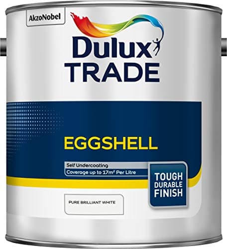 Image of Dulux Trade Eggshell Pure Brilliant White 2.5L