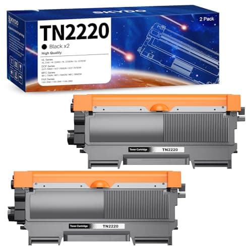Image of Skydo TN2220 Toner Cartridge Black, High Yield, Compatible for Brother TN-2220 Toner for HL-2240 HL-2240D HL-2250DN DCP-7060D DCP-7065DN MFC-7360N MFC-7460DN FAX-2840 FAX-2845 Printer (2-Black)