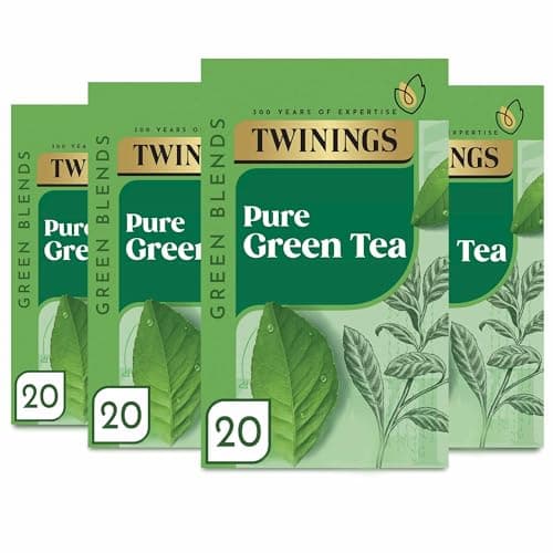 Image of Twinings Pure Green Tea 80 Tea Bags (Pack of 4 x 20 Tea Bags)