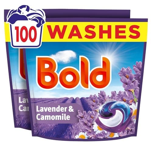 Image of Bold Lavender and Camomile PODS® Washing Liquid Laundry Detergent Capsules 100 Washes, 100ct, Outdoor Freshness that Lasts and Lasts, with Built-In Lenor Softener