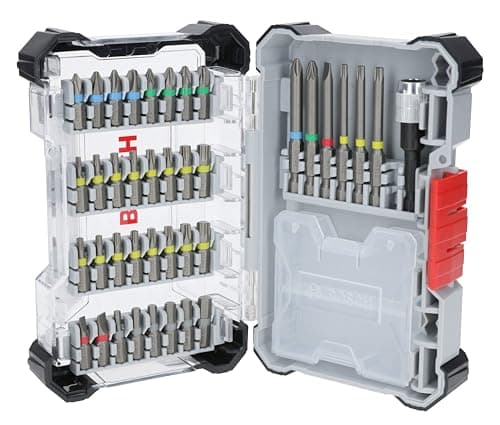 Image of Bosch 40 Pieces Extra Hard Screwdriver Bit Set, 40 Pieces (197 x 110.5 mm, Professional Accessories, Screwdriver, Drill)
