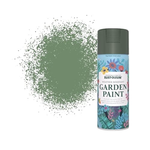 Image of Rust-Oleum Green Weather, Mould and Algae Resistant Garden Spray Paint Aerosol in Matt Finish - All Green 400ml