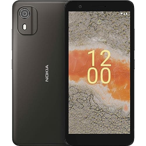 Image of Nokia C02 5.45" Dual SIM Smartphone, Android 12 (Go edition) - 5MP Rear / 2MP Front Camera, Portrait Mode, 2GB RAM/32GB ROM, Tough build quality with IP52 Rating, 3000mAh battery - Charcoal (Renewed)