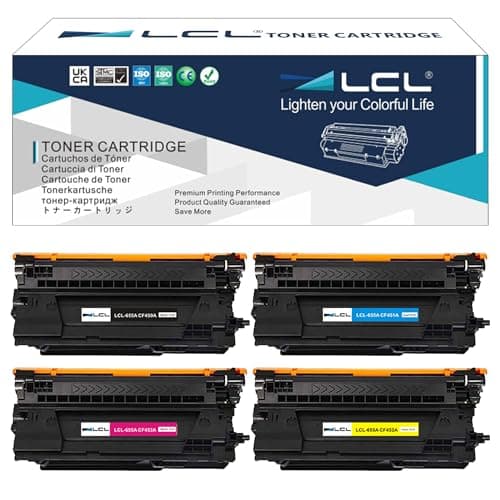 Image of LCL 655A Toner Cartridge Replacement for HP CF450A CF451A CF452A CF453A 655A for HP Color LaserJet Enterprise Flow MFP M681f M681z M682z Color LaserJet Enterprise M652dn M652n M653dh M653dn (4 Pack)