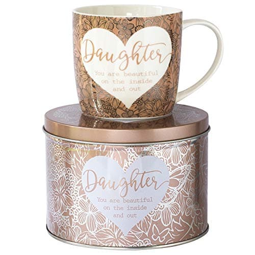 Image of Arora Said with Sentiment Mug & Tin - Daughter, Copper, H8.2 x D8.2 x W12cm