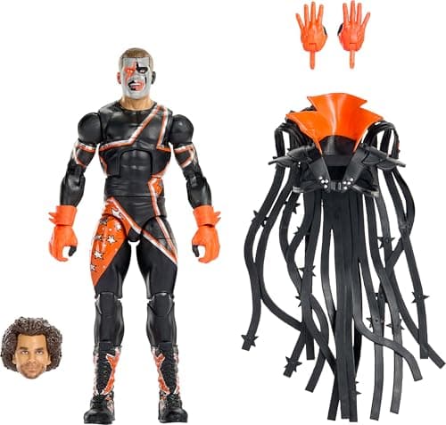 Image of Mattel WWE Elite Collection Action Figure & Accessories, Premium Live Event Stardust Set, WrestleMania with Sam Roberts Build-A-Figure Parts, JHX76