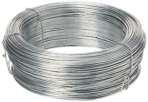 Image of Merriway® BH00322 Galvanised Coated Garden Wire, 0.7mm x 160 Metres (480ft) 21 Gauge .253 inch Thickness, grey
