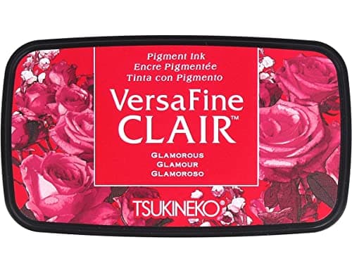 Image of Tsukineko Glamorous Versafine Clair Ink Pad, Synthetic Material, Red, 5.6 x 9.7 x 2.3 cm