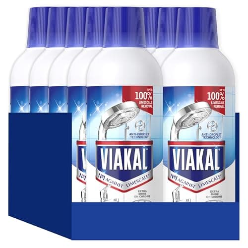 Image of Viakal Limescale Remover Liquid, Classic, Cleaning Products, Bathroom Cleaner, 5 Litre (500 ml x 10)