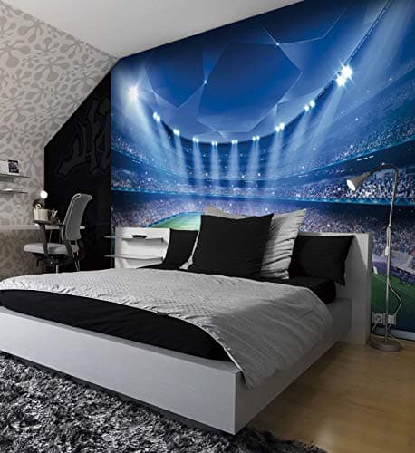 Image of Football Stadium Pitch Sports Wall Mural Photo Wallpaper Kids Bedroom Decoration 260cmx175cm