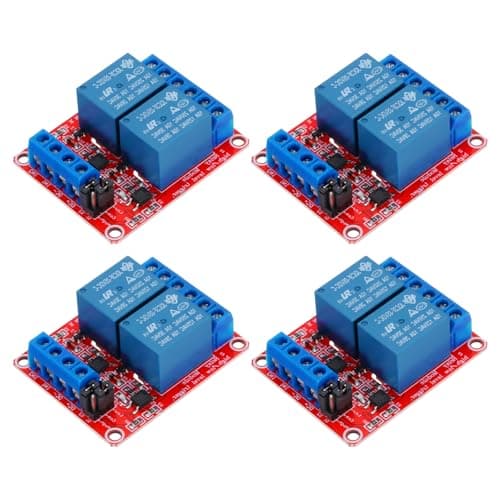 Image of sourcing map 4 Pcs DC 5V 2 Channel Relay Module Switch Boards Shield 10A High or Low Level Trigger for Electronics Industrial Home Automation