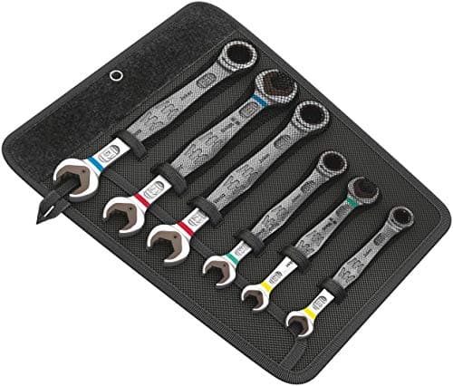 Image of Wera 05020022001 6000/6002 Joker 6 Set 1, Set of ratcheting Combination/Double Open-Ended Wrenches, Metric, 6 Pieces