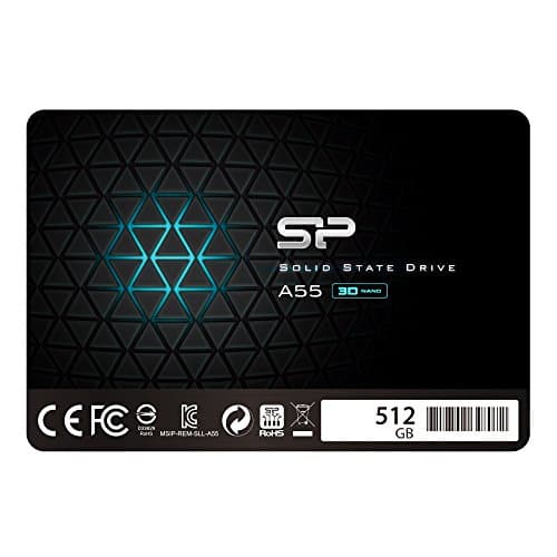 Image of Silicon Power SSD 512GB 3D NAND A55 SLC Cache Performance Boost 2.5 inch SATA III 7mm (0.28") Internal Solid State Drive