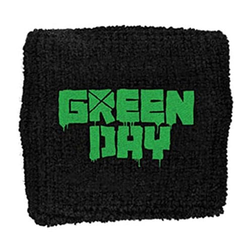 Image of Green Day Men's Logo Cross Athletic Wristband Black