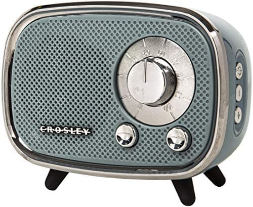 Image of Crosley Rondo Retro Bluetooth Speaker - Portable Bluetooth Speaker wireless, Rechargeable Battery, 3W Home, Outdoor Speaker, 27H Music Playtime, Microphone, Hands Free Calling, USB and Micro SD ports