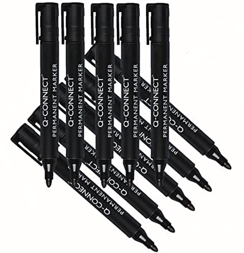 Image of Q-Connect Bullet Tip Permanent Marker - Black (Pack of 10)