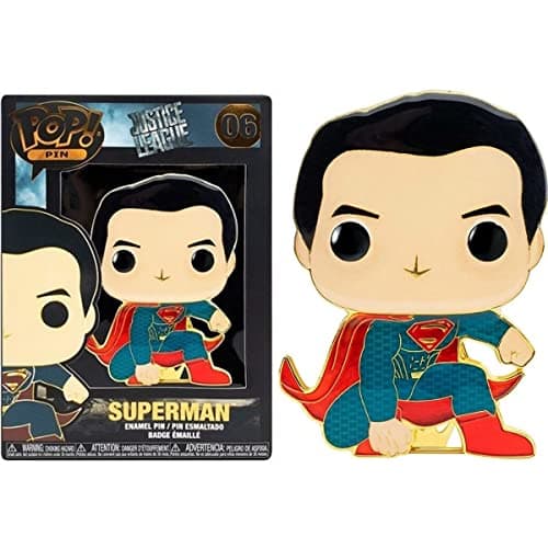 Image of Funko Enamel Pin: Superman - Justice League Enamel Pins - Cute Collectable Novelty Brooch - for Backpacks & Bags - Gift Idea - Official Merchandise - Movies Fans