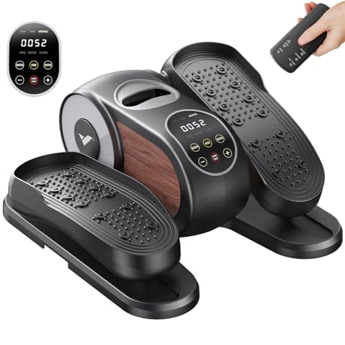 Image of MERACH Under Desk Elliptical Machine, Ellipse Leg Exerciser as Seen on TV for Seniors with Remote Control & 12-Speeds, Quiet Portable Electric Seated Pedal Exerciser Machine for Home Office