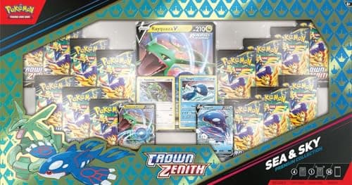 Image of Pokemon TCG Crown Zenith Sea & Sky Premium Collection - 14 Packs, Promos