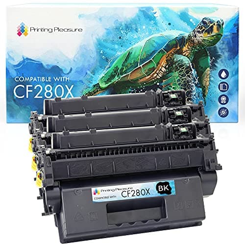 Image of Printing Pleasure 3 Compatible CF280X 80X Toner Cartridges for HP LaserJet Pro 400 M401A M401D M401DN M401DNE M401DW M401N MFP M425DN MFP M425DW - Black, High Yield