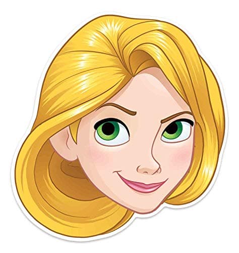 Image of STAR CUTOUTS SM338 Rapunzel Fun Face Mask for Children for Birthdays, Fans & Disney Princess Parties Talking Point, Multicolour, 25 x 5 x 25