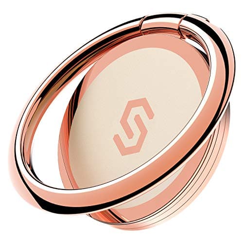 Image of SYNCWIRE Mobile Phone Ring Holder, Finger Holder - 360 Degree Rotating Ring Holder, Finger Ring Stand, Finger Holder for iPhone, Samsung, Huawei, LG, Sony and Other Smartphones - Rose Gold