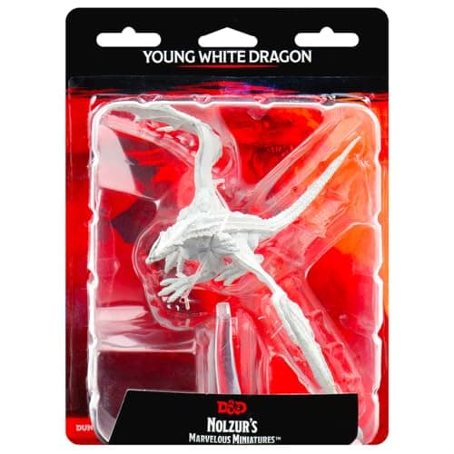 Image of WizKids D&D Nolzur's Marvelous Miniatures - Young White Dragon (6 Units)