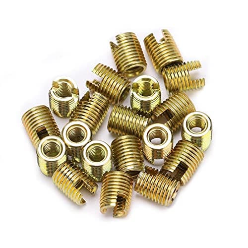 Image of 20Pcs Self Tapping Threaded Inserts Carbon Steel Repair Nuts Kit M2 M3 M4 M5 M6 M8 M10 M12 for Wood Metal Plastic Thread Repair and Reinforcement Tool