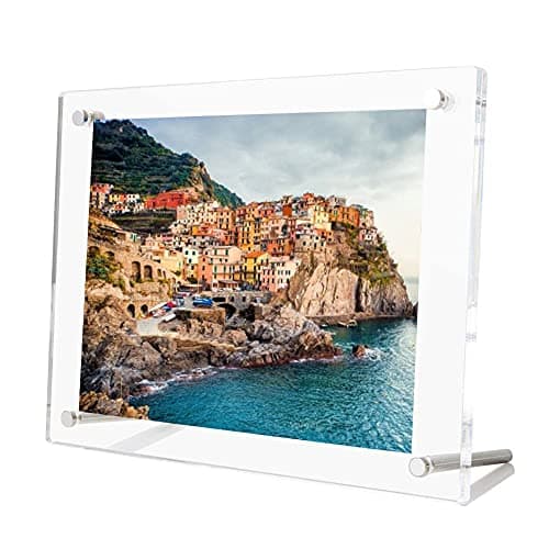 Image of Oranlife Acrylic Photo Frame, Premium Clear A4 Picture Frames, Photo Frame A4 Letter Size Decorative Poster Frame Desktop Display