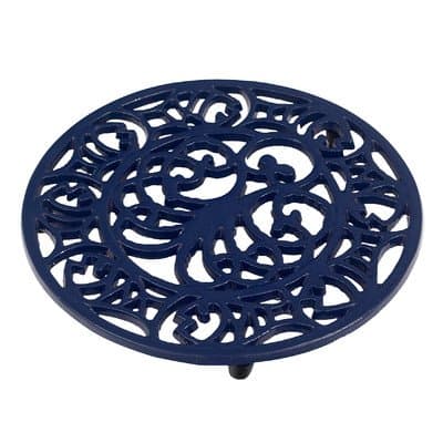 Image of Victor RW107BL Octopus & Fish Trivet Blue, Cast Iron