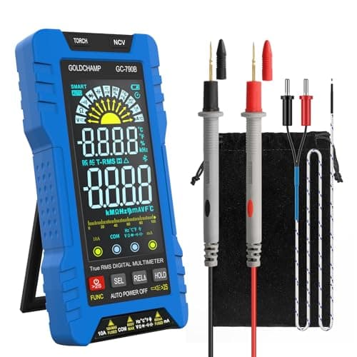 Image of Multimeter Tester 790B, Auto Range 6000 Counts Digital Multimeter, 600V AC/DC Voltage, 10A Current, 60MΩ Resistance, Capacitance, Diode, Temperature, NCV, Continuity, TRMS Data Hold & Flashlight