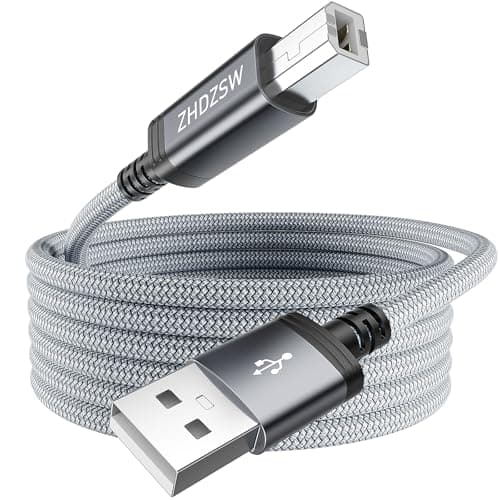Image of Kiuet Printer Cable 3M, USB 2.0 Type A Male to B Male Printer Scanner Cord Compatible with Canon, HP DeskJet/Envy, Lexmark, Dell, 3D, DAC, Xerox, etc