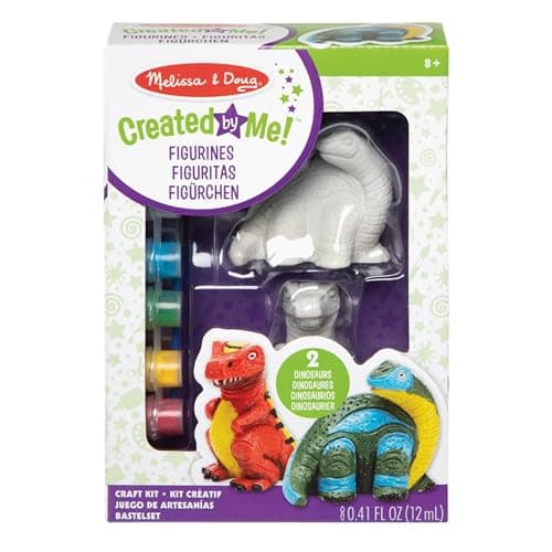 Image of Melissa & Doug Dinosaur Figurines Arts And Crafts Craft Kits: Created By Me, Made Easy & More 8+ Gift Boy Or Girl
