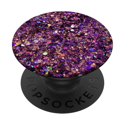 Image of Lavender Purple-Sparkle PopSockets PopGrip: Swappable Grip for Phones & Tablets PopSockets Adhesive PopGrip
