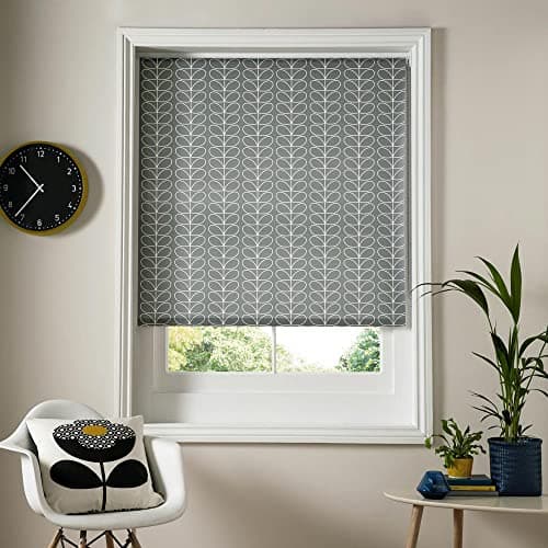 Image of Orla Kiely Roller Blind Linear Stem Silver Translucent 60x162cm