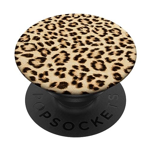 Image of PopSockets Brown leopard print design for teen girls women PopSockets Swappable PopGrip
