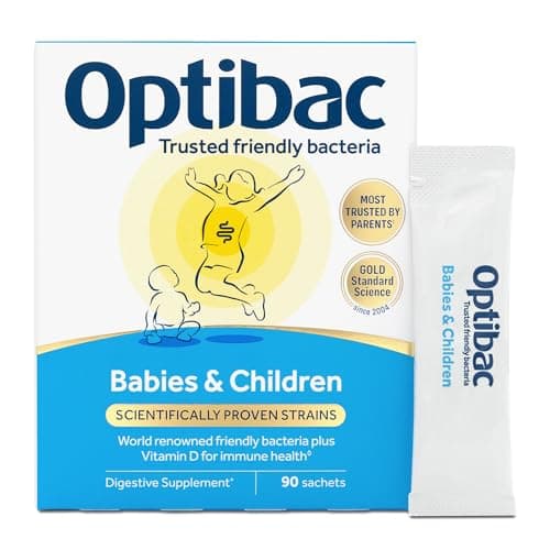 Image of Optibac Probiotics Babies & Children - Kids Probiotic + Vitamin D for Immune Support - Most Trusted By Parents - 90 Sachets