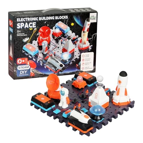 Image of Bright Panda Electric Circuit Kits for Children, Educational Space Toys STEM Toys with 100+ Science Experiments for Kids, Build Your Own Science Kit, Combine Kits for More Fun (Aerospace Advanced Set)