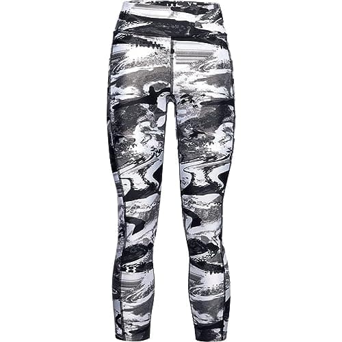 Image of Under Armour Heatgear Armr Print Ankle Crop Capri, Women Black, Black / / White (005), XL