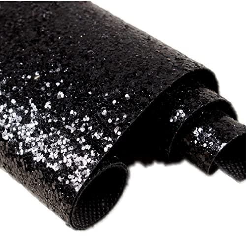 Image of DHHOUSE Black Chunky Glitter Wallpaper, Self Adhesive Glitter Wallpaper for Walls