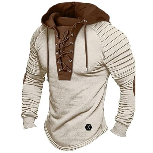 Image of Generisch Stuff Men's Winter Casual Sweatshirt Hoodies Top Blouse Tracksuits White Sweatshirt Men, White, 3XL