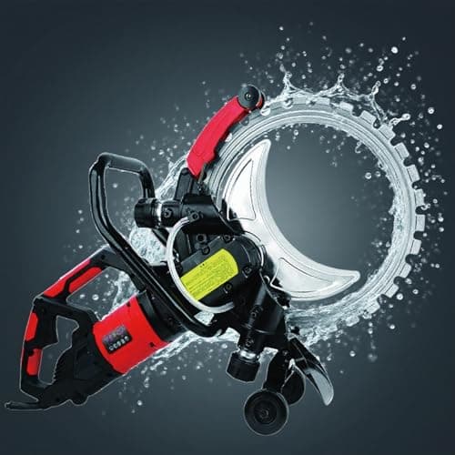 Image of Electric Wall Chaser with Diamond Blades and Water Cooling for Construction Dust Control
