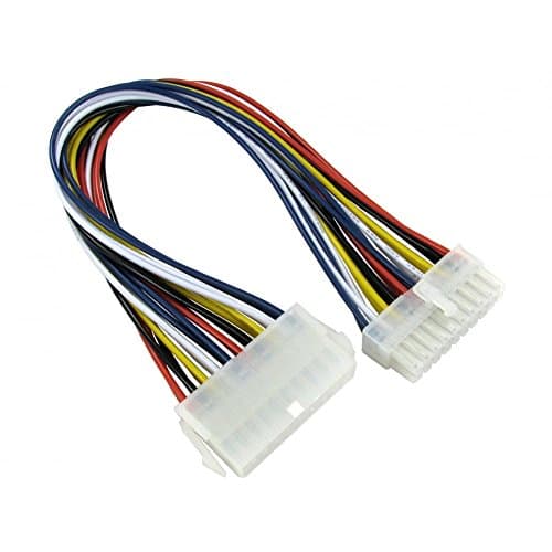 Image of rhinocables ATX Power Supply PSU 20pin Extension Cables Internal PC Motherboard Lead '20 Pin Extension'