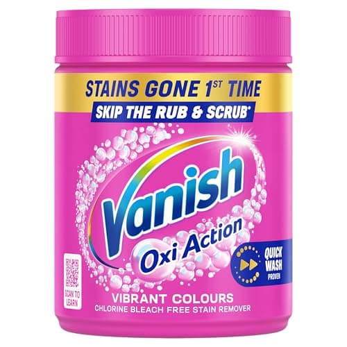 Image of Vanish Gold Oxi Action Laundry Booster and Stain Remover Powder for Colours, Removes Tough Stains In A 30 Minute Wash, Keeps Colours Vibrant, Add a Scoop in Every Wash for Best Results, 470g