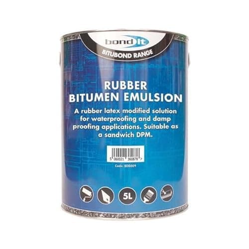 Image of Bond It Bitumen Emulsion Rubber Latex Liquid DPM DPC Damp Proof Proofing Paint (5L)